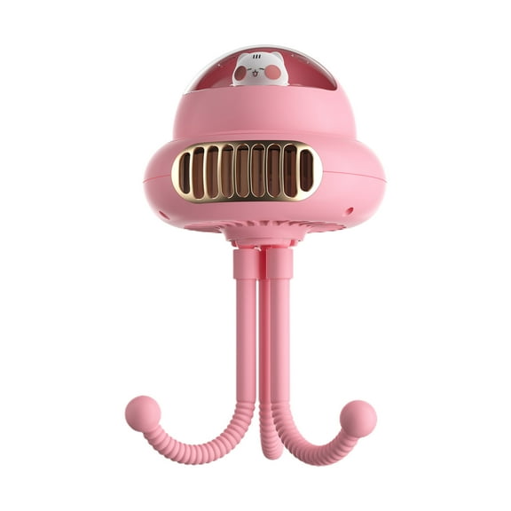 RyanK Clearance Fans Cute Baby Stroller Fan Can Be Connected To Bluetooth For Playing Shaking The Head Fragrant Mini Portable Baby Stroller 4speed Space Fan Rechargeable