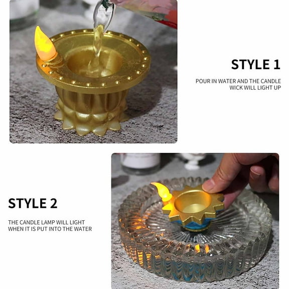 RyanK Clearance Lamp LED Candle Light Indian Small Oil Lamp Floating Water Candle Lantern Festival Water Decoration Ornaments
