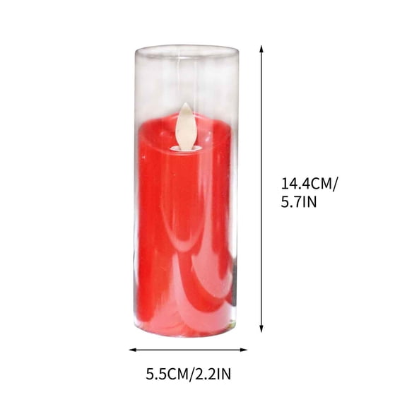 RyanK Clearance Lamp Led Simulation Glass Electronic Candle Red Festive Home Candle Romantic Wedding Decoration