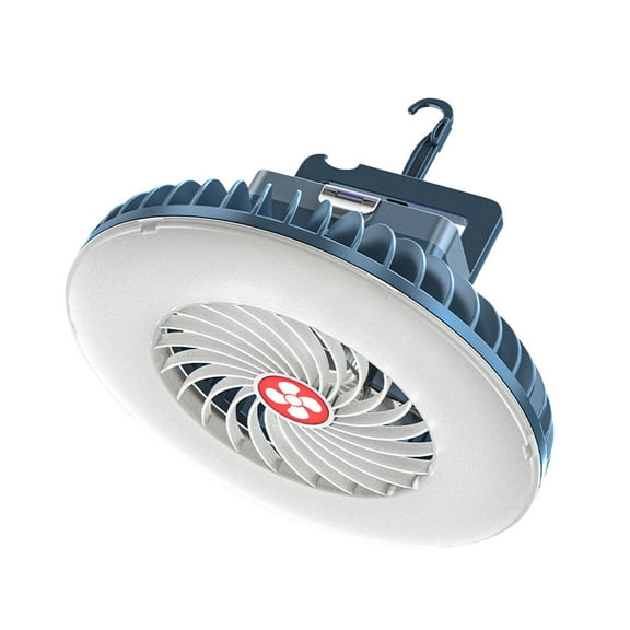 RyanK Clearance Lamp Outdoor LED Camping Light, Portable Camping Fan, LED Light Mini Desktop Fan USB Battery 2400mAh Fan, With Hook, For Camping Home Office