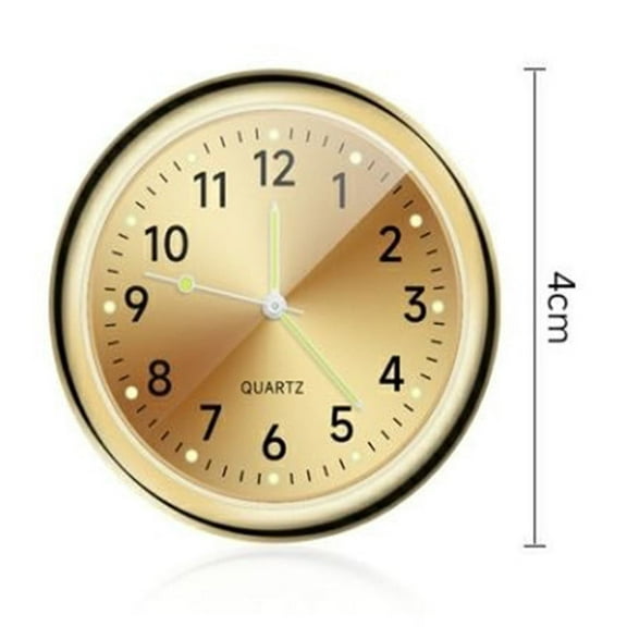 RyanK Clearance Mini Car Clock Stick On Dashboard Luminous Vent Analog Clocks Small Pocket Clock Decorations Magnetic Motorcycle Clock Watch