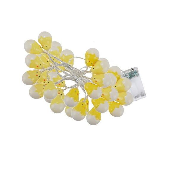 RyanK Easter Decorations Easter Decorations,Easter Yellow Chicken Lamp Led Warm String, Hatching Chicken Lamp String, Battery Powered Easter Decorative Lamp String 236 inch 40 lamp battery model