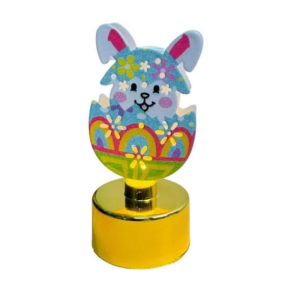 RyanK Easter Decorations Happy Easter Eggs Bunny Cute Colorful Eggs Inserted In Night Night Lights Holiday Desktop Glowing Ornament Home Decoration