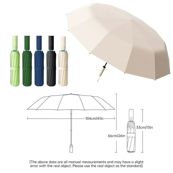 RyanK Folding Travel Windproof 12 Ribs Automatic Reverse Umbrellas