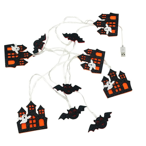 RyanK Halloween Decorations, Halloween Lights, Bats Halloween Castle String Lights Spider String Carnival Party Decoration Lights