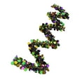 thumbnail image 1 of RyanK Mardi Gras Decorations Carnival Thick Full Carnival Decoration Shining Metal Wire Wreath Suitable For Indoor And Outdoor Decoration Carnival Party Decoration 6.56FT, 1 of 8