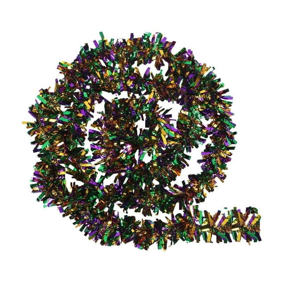 RyanK Mardi Gras Decorations Carnival Thick Full Carnival Decoration Shining Metal Wire Wreath Suitable For Indoor And Outdoor Decoration Carnival Party Decoration 6.56FT