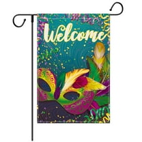 RyanK Mardi Gras Decorations Holiday Flag Garden Decoration Carnival Flag Holiday Decoration Flag 12 x 18"