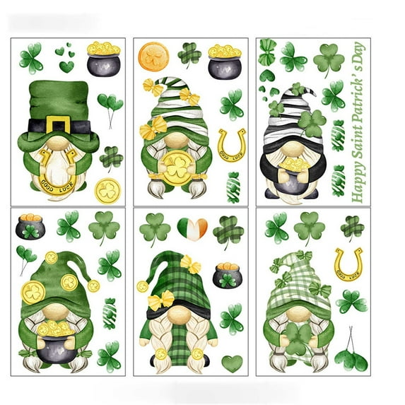 RyanK St Patricks Day Decorations Atrick's Day Stickers Roll Glitter Paper Decals 3 Colors Green Sparkly Adhesive Sticker For Envelope Journal Decor Party Supplies