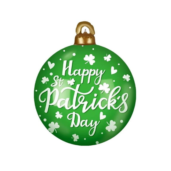 RyanK St Patricks Day Decorations St. Patrick's Day 24 Inch Inflatable Ball St. Patrick's Day Blow Up Ball Hanging For St. Patrick's Day Yard Outdoor Home Decor