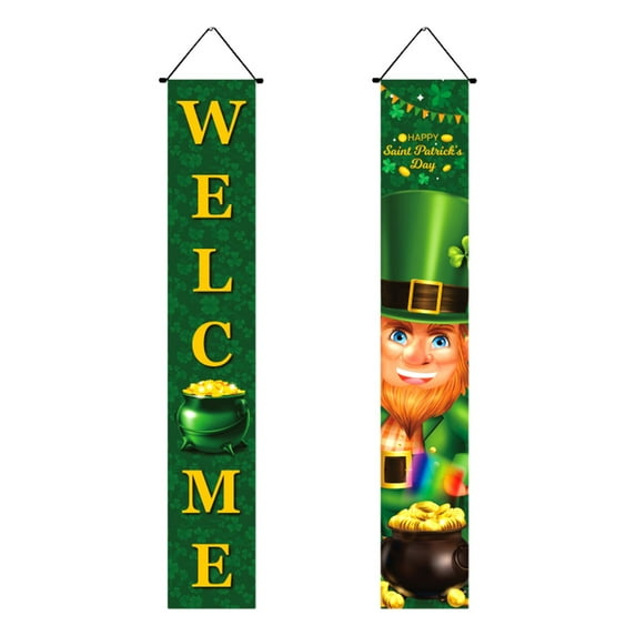 RyanK St Patricks Day Decorations St. Patrick's Day Decorative Front Porch Irish Banner Family Gathering Classroom Office Wall Door Fireplace
