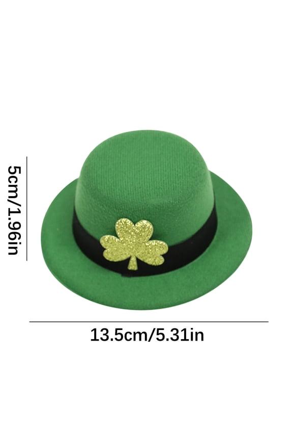 St Patricks Day Decorations St. Patrick's Day Green Hat Hair Card Top Hat Decoration Irish Festival