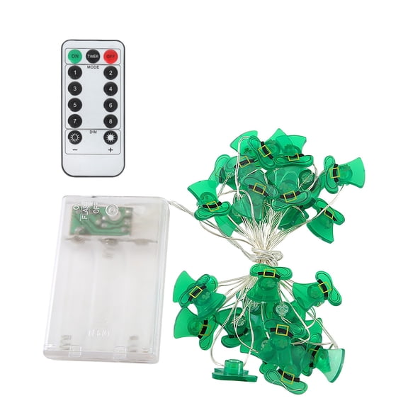 RyanK St Patricks Day Decorations St. Patrick's Day Lrish Holiday Style String Lights LED 4 Meters 40 Lights With Remote Control