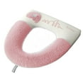 thumbnail image 1 of RyanK Toilet Seat Cover Pads,1Pieces Thicker Bathroom Soft Toilet Seat Cover Pad With Handle Toilet Lid Cover Cushion Soft Thicker Stretchable Washable Fits All Oval Toilet Seats Pink, 1 of 7