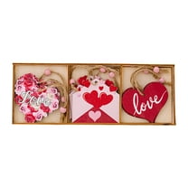 RyanK Valentine'S Day Gifts 9PC Valentine's Day Decorations Wooden Decorative Hangings Valentine's Day Decoration Props