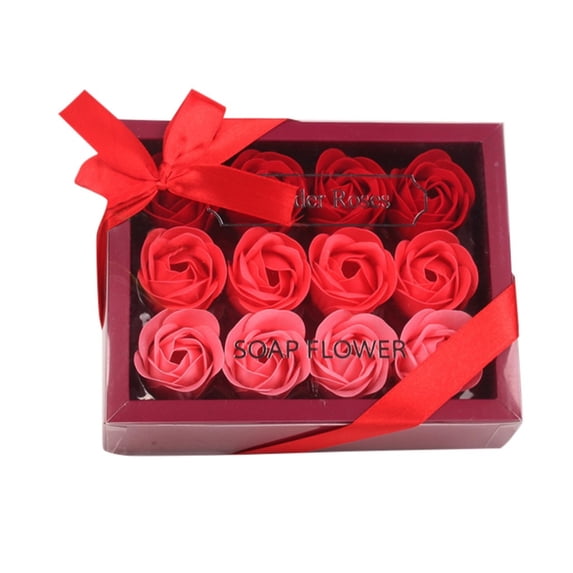 RyanK Valentine'S Day Gifts For Girlfriend Valentine'S Day Decorations Twelve Flowers Flower Bouquet Roses Carnations Gift Box Wedding Home