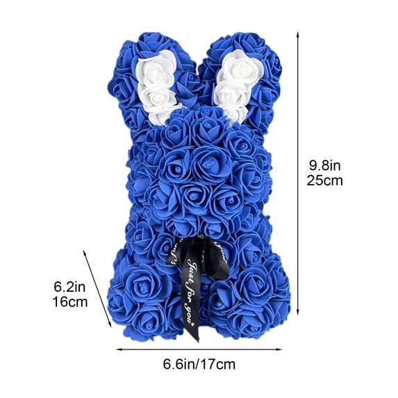 RyanK Valentine'S Day Gifts Valentine'S Day Decorations Valentine's Day Simulation Rose Bunny Cuddle Bunny Birthday Gift Foam Bunny Easter Decorations 9.8x6.6in