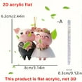 thumbnail image 1 of RyanK Valentine'S Day Gifts Valentine'S Day Decorations Valentine's Day Wedding Love Pig Pendant Car Interior Acrylic Pendant Decorative Pendant 2.44x3.14in, 1 of 5