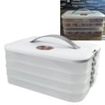 thumbnail image 1 of Ryanstar Racing 4-Layer White Cookie Carrier with Lid and Handle, Dessert Carrier Dumpling Container Cookie Shipping Storage Container, 1 of 8