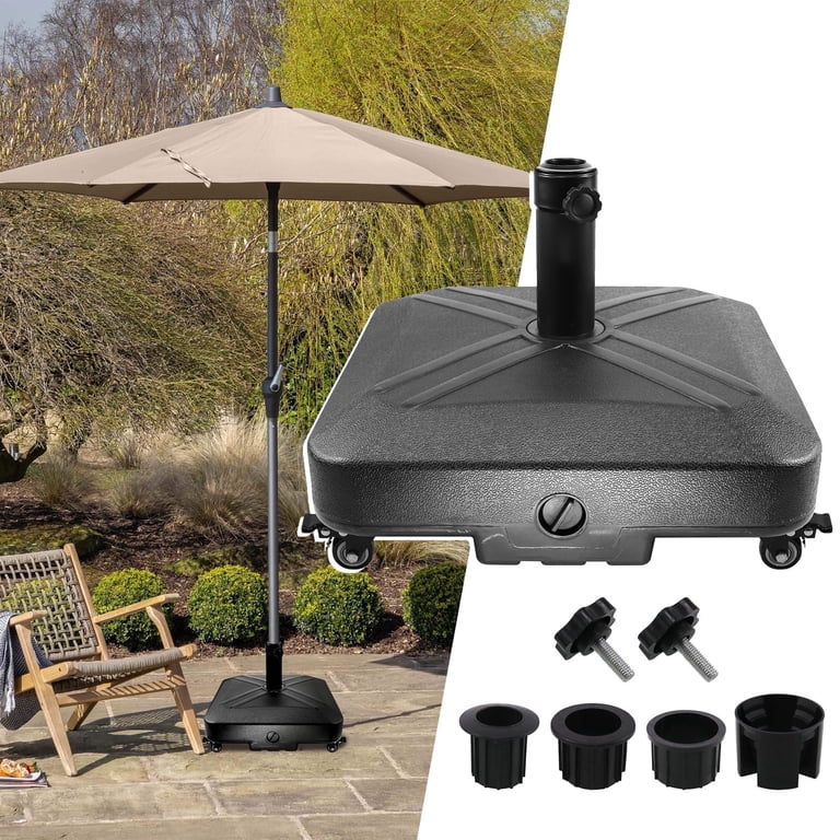 base pole for patio umbrella Plastic Holder Accessory w/ 2 Adjustable Knob Make an addition to your yard like no other This umbrella stand combines style and function in one attractive package Replacement Parts for Umbrella Base