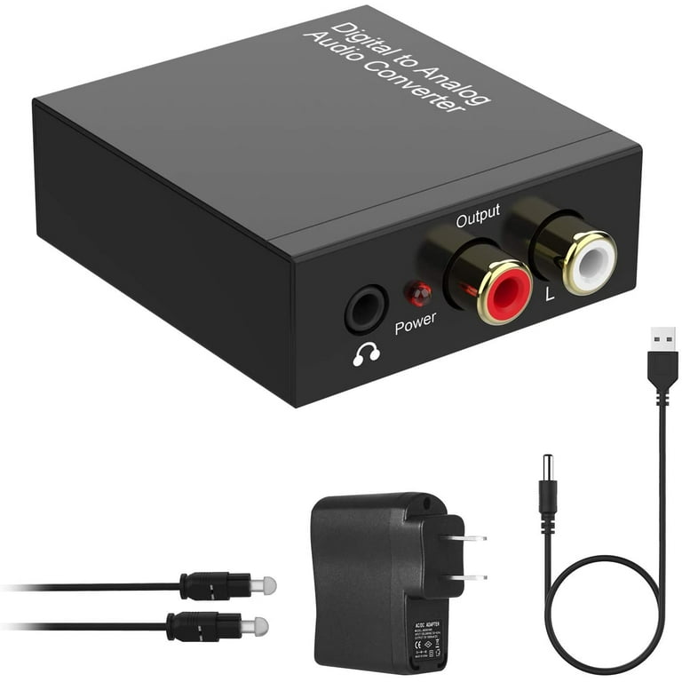 Rybozen 192KHz Analog Audio Converter DAC SPDIF Coaxial Optical Convert to  L/R RCA, Toslink Optical to 3.5mm Jack Audio Adapter for PS4 HD DVD Home  Cinema Systems 