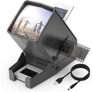Rybozen 35mm Slide and Film Viewer, 3X Magnification Large LED Lighted Illuminated Viewing, USB Powered/Battery Operation4AA Batteries Included
