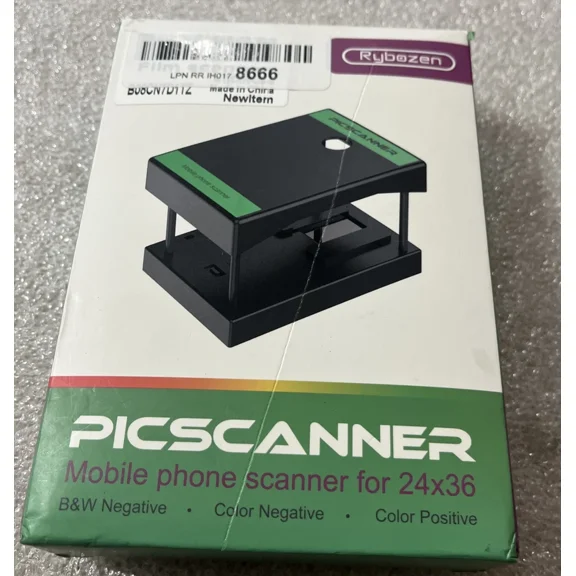 Rybozen Picscanner Mobile Phone Photo Scanner-B&W/Color Negatives 24X36 & Slides