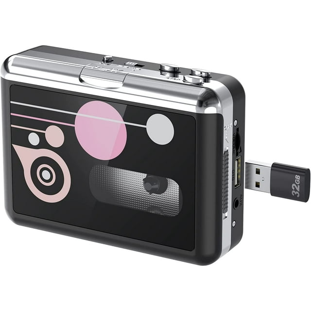 Rybozen Portable Cassette Player, Converter Recorder Convert Tapes to Digital MP3 Save into USB