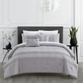 thumbnail image 1 of Rycen 5 Piece Comforter Set Pleated Embroidered Design Bedding, 1 of 8