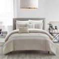 thumbnail image 1 of Rycen 5 Piece Comforter Set Pleated Embroidered Design Bedding, 1 of 8