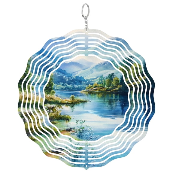 Rydal Water Lake District Wind Spinner, 3D Stainless Steel Decor