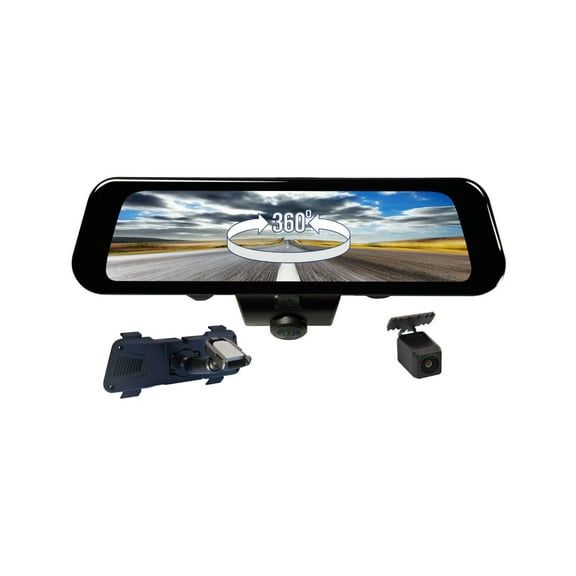 Rydeen 360 VIEW-SPL 360 Frameless Rearview Mirror w/ 4K Dash & Back-Up Cameras