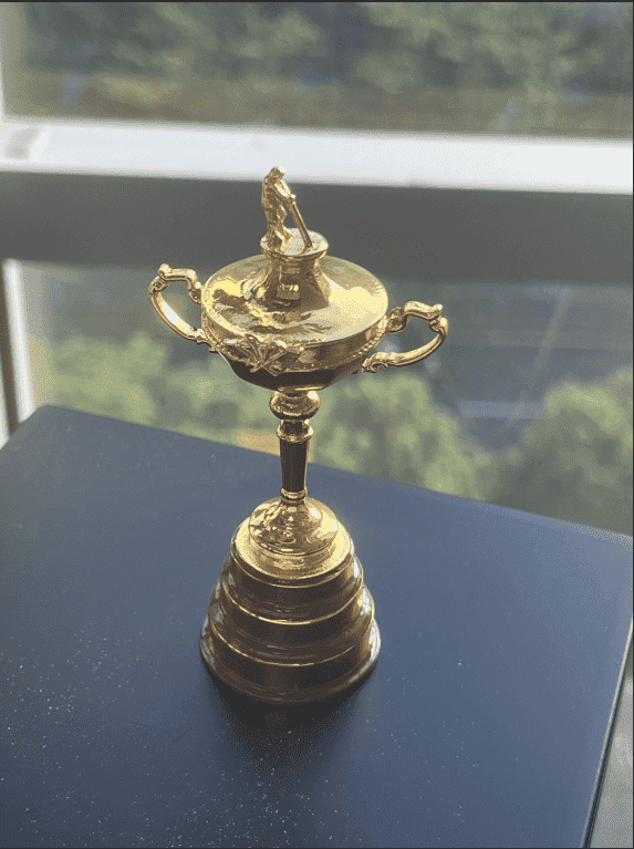 Ryder Cup Matches Golf Champions Trophy Metal Replica 10.5cm