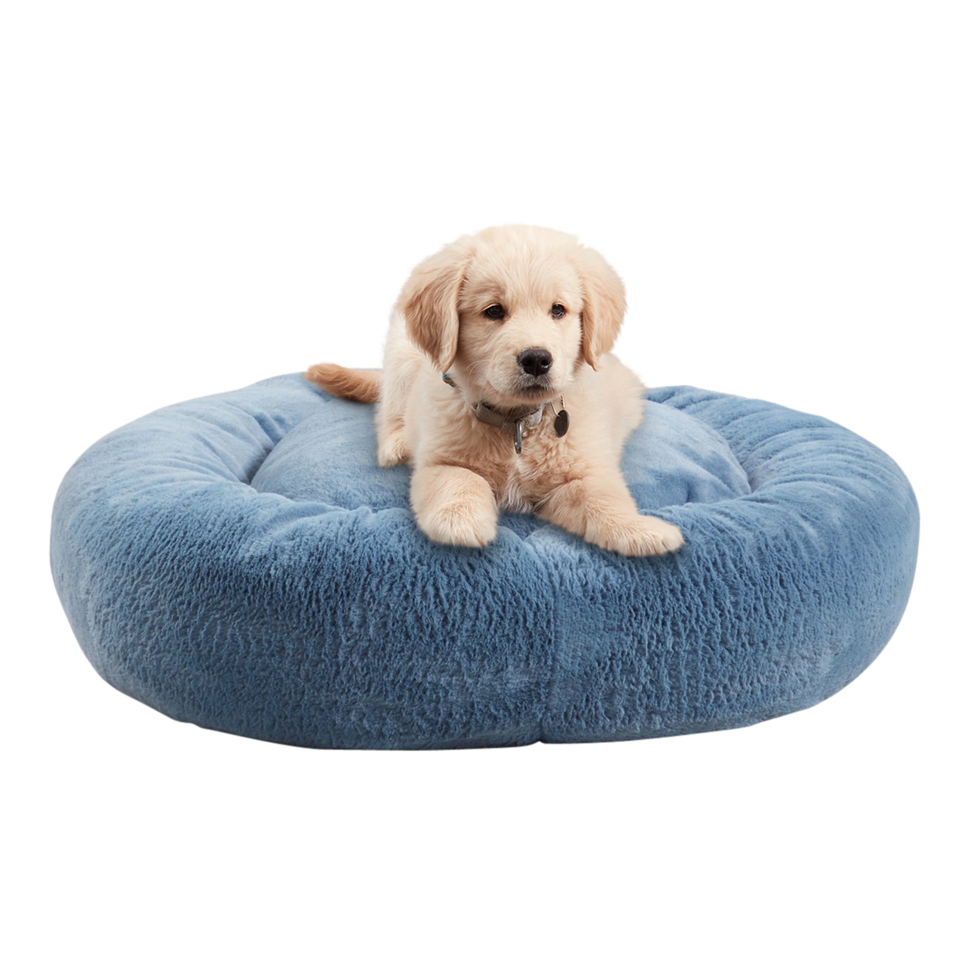 Medium Kerry Blue Faux Fur Donut Dog Bed