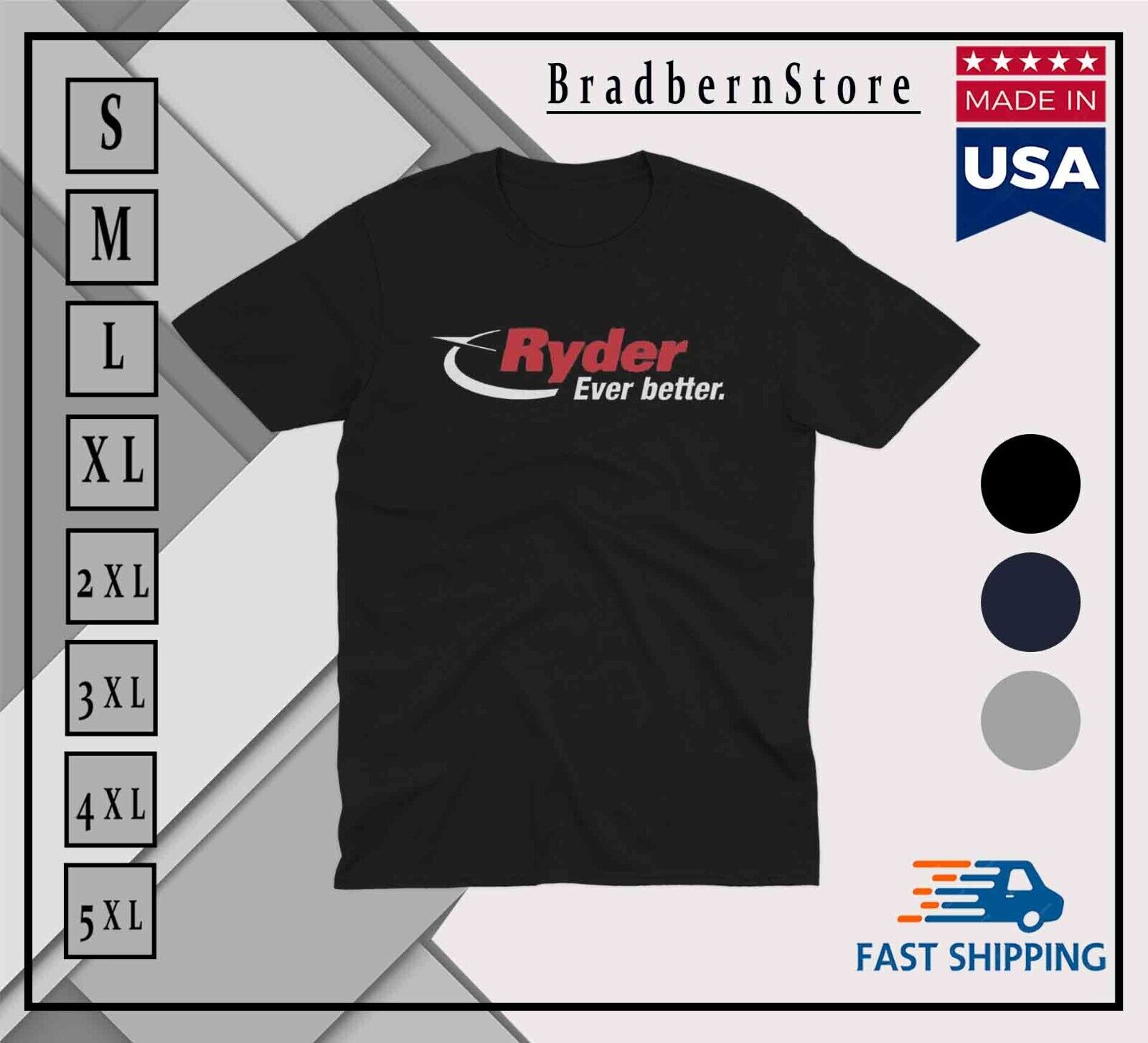 Ryder Truk Rental Logo T Shirt made in usa