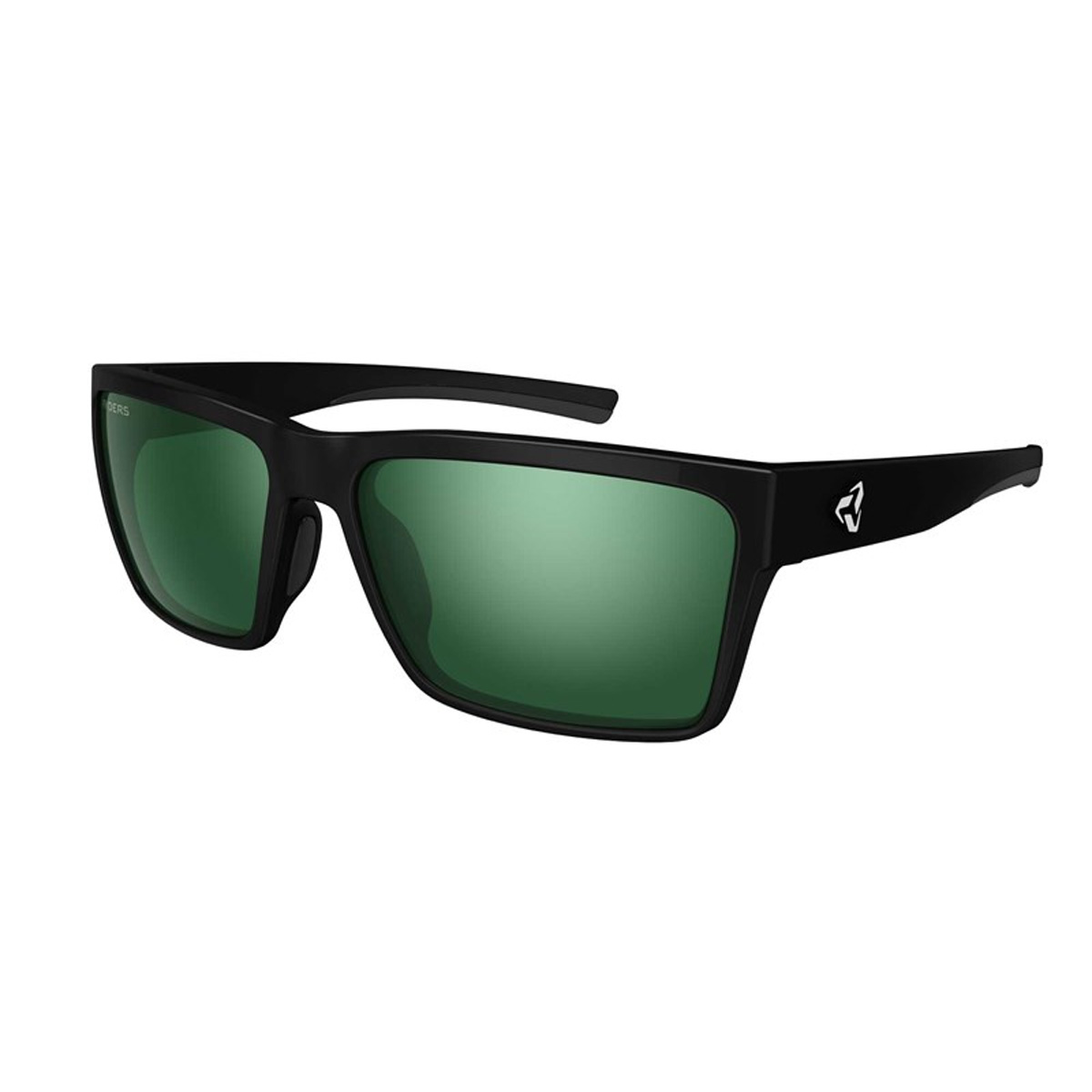 Ryders Eyewear Nelson Standard Sunglasses - Matte (BLACK MATTE / GREEN LENS SILVER FM) - image 1 of 2