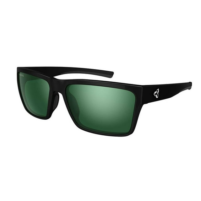 Ryders Eyewear Nelson Standard Sunglasses - Matte (BLACK MATTE / GREEN LENS SILVER FM)