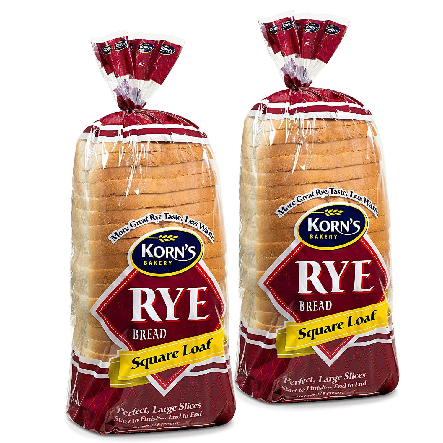Rye Bread - 2 Pack - 32 oz per Loaf | Delicious Sandwich Bread | Fresh Bread | Soft & Light Rye Bread | Dairy & Nut Free | 2-3 Day Shipping | Stern’s Bakery (2 Pack)