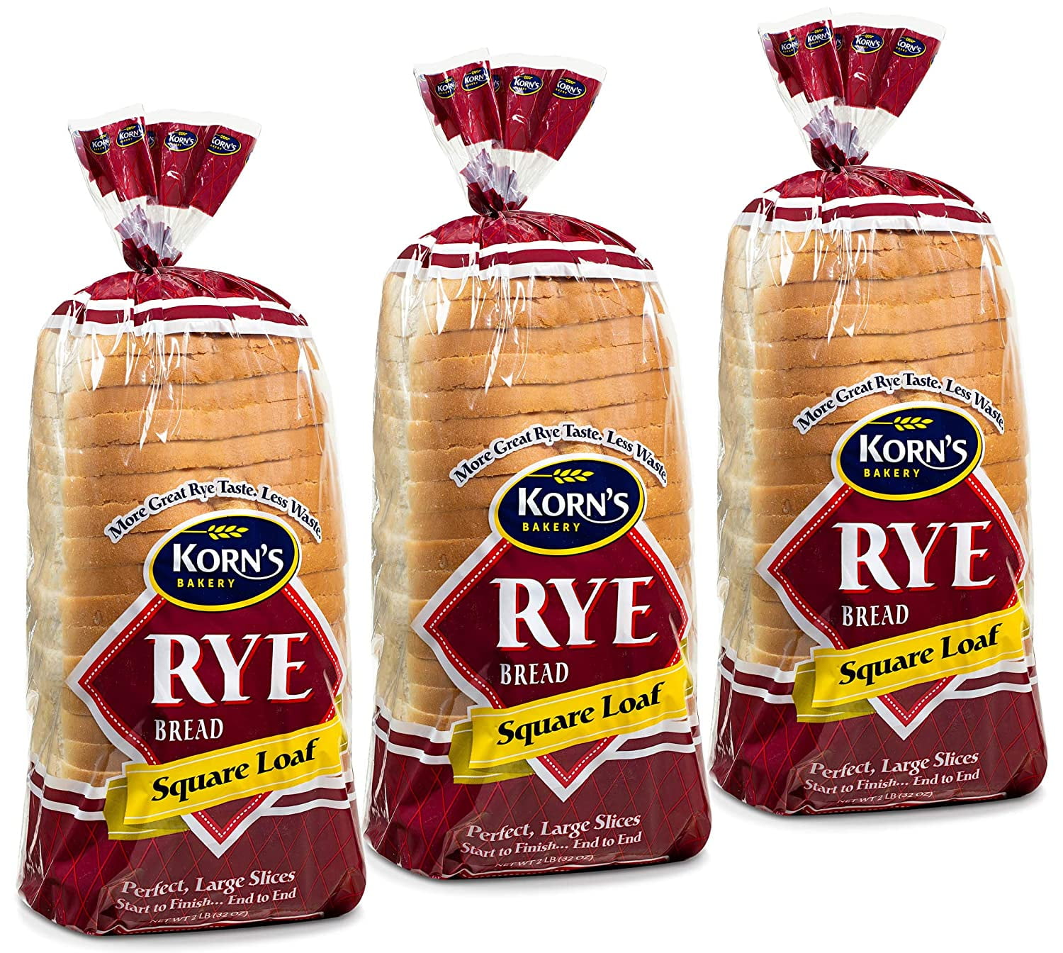 Rye Bread - 3 Pack - 32 Oz Per Loaf | Delicious Sandwich Bread | Fresh Bread | Soft & Light Rye Bread | Dairy & Nut Free | 2-3 Day Shipping | Stern’s Bakery (3 Pack)