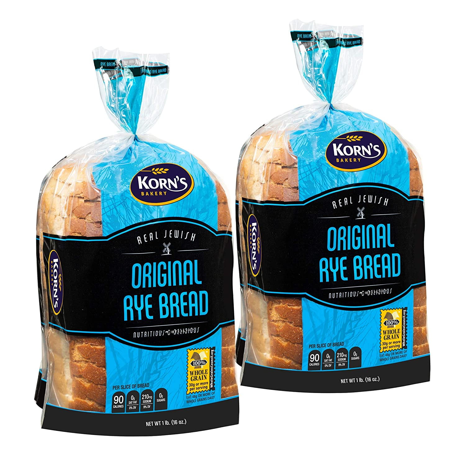 Rye Bread | Delicious Sandwich Bread | Fresh Bread | Real Jewish Rye Bread | Kosher, Dairy & Nut Free | 2-3 Day Shipping | 16 oz Stern’s Bakery [ 2 Pack ]