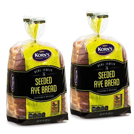 Rye Bread with Seeds -2 Pack-16 oz Per Loaf | Delicious Sandwich Bread | Kosher Bread | Fresh Bread | Dairy & Nut Free | 2-3 Day Shipping | Stern’s Bakery