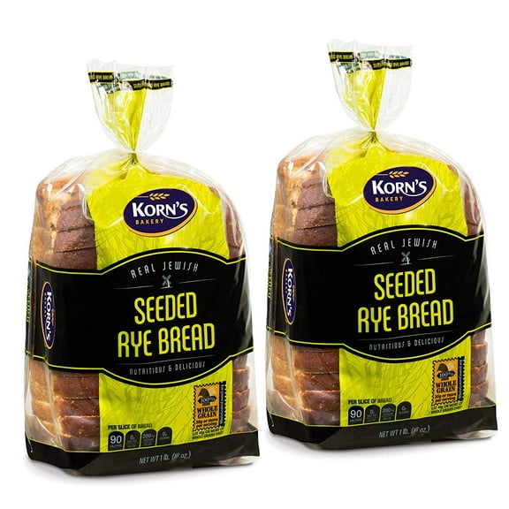 Rye Bread with Seeds -2 Pack-16 oz Per Loaf | Delicious Sandwich Bread | Kosher Bread | Fresh Bread | Dairy & Nut Free | 2-3 Day Shipping | Sterns Bakery