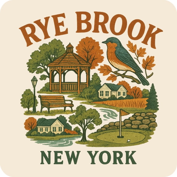 Rye Brook New York Keepsakes Souvenir Vinyl Sticker – Destination Travel Keepsake Collectible (3-Inches Wide)