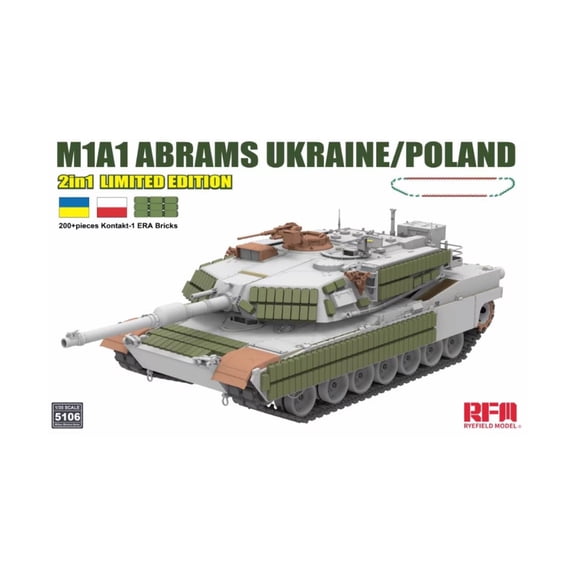 Ryefield Model M1A1 Abrams Ukraine/Poland (Limited Edition) New
