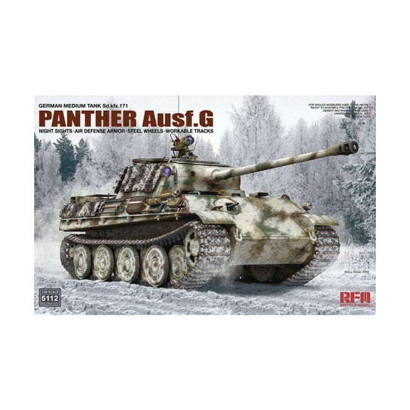 Ryefield Model Panther Ausf.G w/Night Sights and Air Defense Armor New