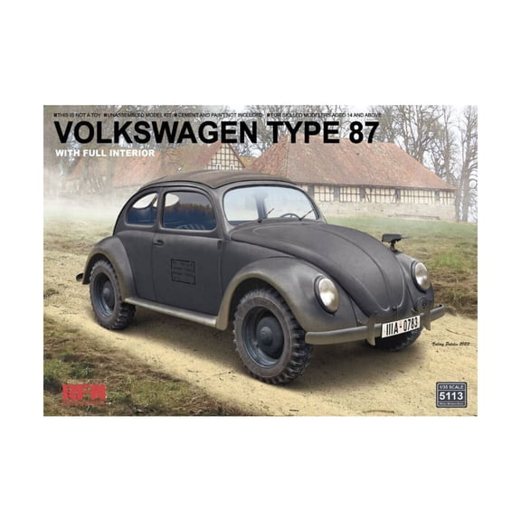 Ryefield Model Volkswagen Type 87 w/Full Interior New