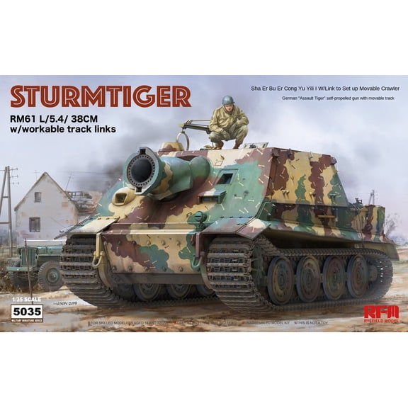 Ryefield RM5035 1/35 scale STURMTIGER RM61 L/5.4/38cm w/workable track links new