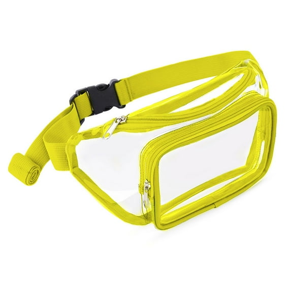 Rygai Transparent Fanny Pack with Adjustable Strap Large Capacity Waterproof Quick Release Clear Waist Bag for Men Women