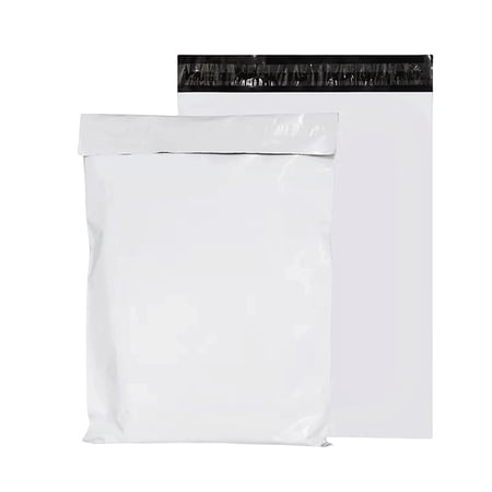 RyhamPaper 10"x13" Poly Mailers, 100 Pack White Self Sealing Waterproof Poly Bags, Shipping Bags for Clothes, Plastic Mailing Bags for Small Business