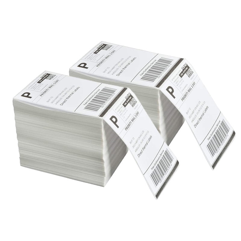 RyhamPaper 4x6 Fanfold Direct Thermal Shipping Labels Self Adhesive for ...